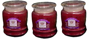 Scented Candles Bulk Lot 3-Count Jars Red Raspberry Basil Nature Spa 16 oz - Picture 1 of 4