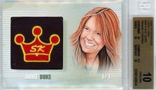 2008 SPORTKINGS ANNIE DUKE LOGO CARD - BGS PRISTINE 10 - EMBROIDERED SK LOGO!