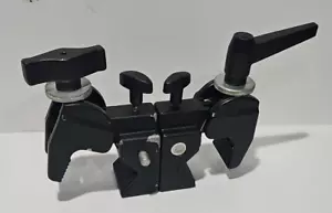 Manfrotto 035 Double Super Clamp VIDEOKAMERA STATIV - Schwarz - Verheiratet Verbunden - Bild 1 von 19