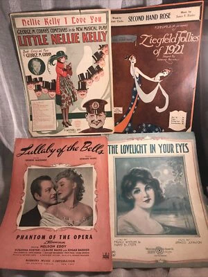 Antique/ VTG Broadway Sheet Music (4) ZIEGFELD FOLLIES, PHANTOM OPERA 1922 1943 - Image 1 of 4