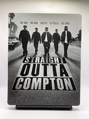 STRAIGHT OUTTA COMPTON Limited Edition Collectors Steelbook (DVD Blu-ray Set) VG - Image 1 of 3