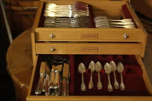 Speisebesteck, Silberbesteck 800 Silber, 66 teilig, Original, 4111 g - Bild 1 von 13