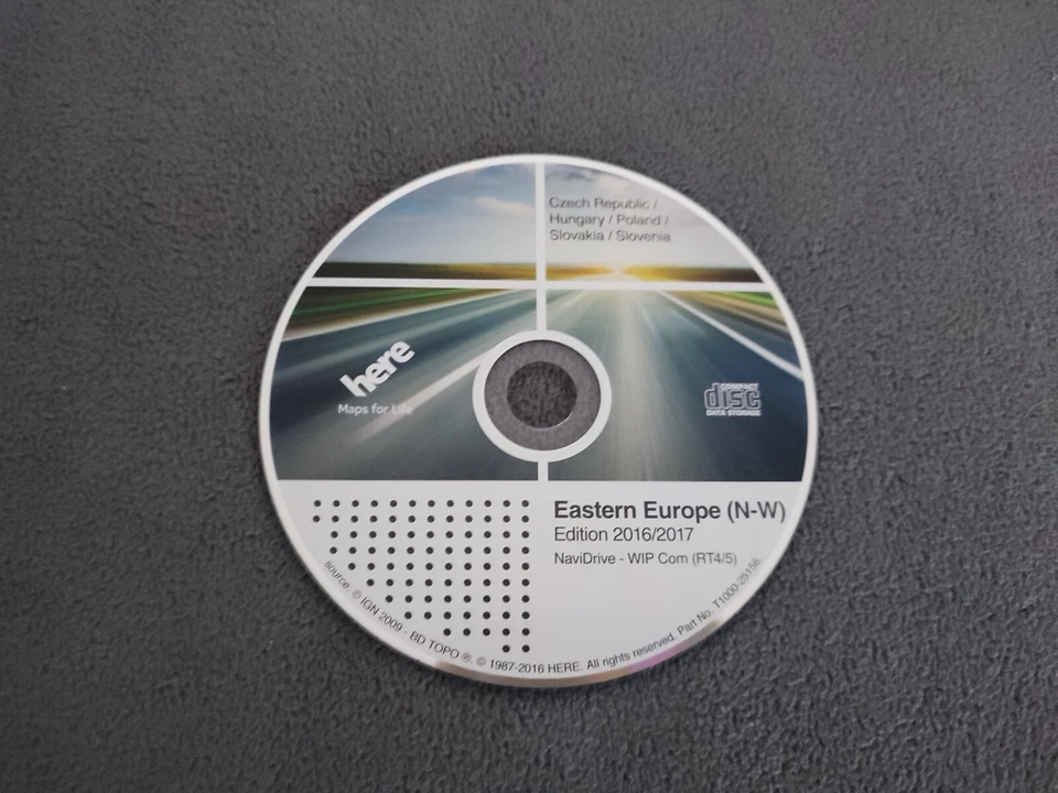 CD Navigation RT4 RT5 Tschechien Polen Ungarn SLO SLK 2016/2017 Peugeot Citroën - Bild 1 von 4