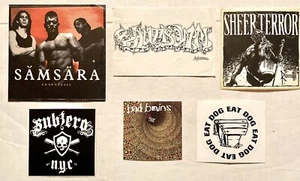 LOTE DE 3 PEGATINAS NYHC VINTAGE AÑOS 90 PURO TERROR BAJO CERO APAGADO SAMSARA MALOS CEREBROS + - Imagen 1 de 2