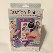 Fashion Plates TRAVEL Set Kahootz Dress Design Clothing Designer Kit NIB Rubbing