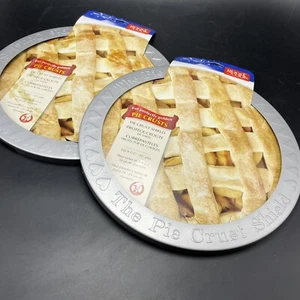 2 Good Cook 10" Pie Crust Shield Metal Hornear Reutilizable Redondo Pizza Protege Borde - Imagen 1 de 10