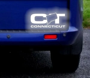 Connecticut CT USA State Reflective Sticker Decal - Foto 1 di 2