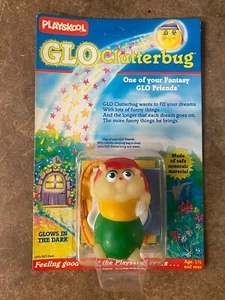 ULTRA RARE NEW 1980's Glow Worm Glo Friends Clutterbug Playskool w/ Bag & Card - Picture 1 of 2