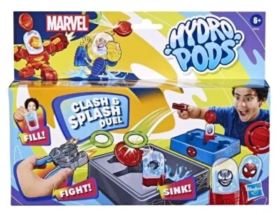 Nuevo Hydro Pods Marvel Clash and Splash Duel Battle Set Spider-Man & Venom Foto 1 de 3
