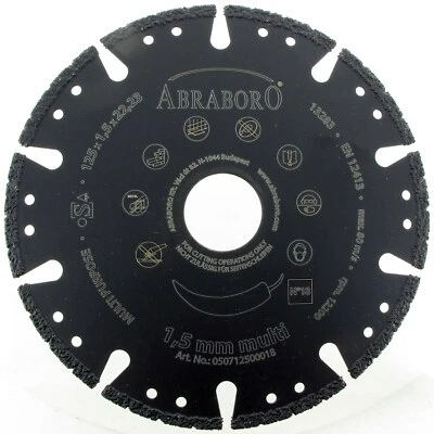 ABRABORO DIE Diamanttrennscheibe Ø 125 mm Stein, Klinker, Beton, Metall, Holz, Kunststoff