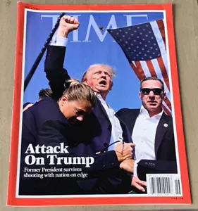 Attack On Donald Trump NO LABEL - TIME Magazine - August 5, 2024 - Picture 1 of 1