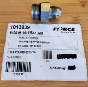 6400-08-10 JIC 1/2" to ORB 5/8" Hydraulic Straight Connector Fitting - Picture 1 of 10