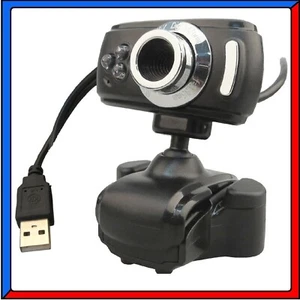WEBCAM HD 50 MEGAPIXEL 3 LED MICROFONO USB WEB CAM CAMERA PER SKYPE OMEGLE PC - Foto 1 di 3