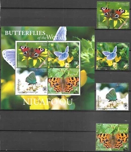 NIUAFO'OU - 2020 MNH "Mariposas del Mundo" Hoja de Recuerdo y Juego (2)!!! - Imagen 1 de 1
