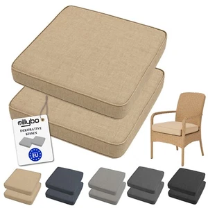 millybo Sitzkissen  2er Set für Garten & Zuhause Bequeme Stuhlauflagen Outdoor - Bild 1 von 73