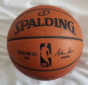 Spalding NBA Official Gameball Genuine Leather Adam Silver - Lightly Used - Picture 1 of 12