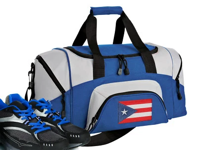 Bolso de Lona Pequeño Bandera de Puerto Rico para Pasar la Noche o Gimnasio ¡BIEN HECHO! Foto 1 de 2