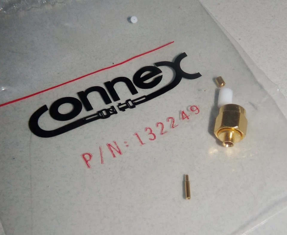 AMPHENOL CONNEX 132249 RF COAXIAL CONNECTOR SMA STRAIGHT CABLE PLUG NEW - Image 1 of 1