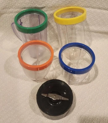 The Original Magic Bullet  Assorted Replacement Parts Cups Blade Tops - Image 1 of 3