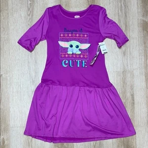 NWT Star Wars Mandalorian Baby Yoda Grogu Dress Girls’ sz 10/12 KEEPIN’ IT CUTE - Picture 1 of 5