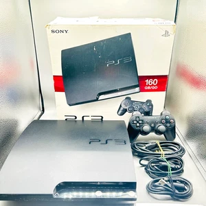 CONSOLE SONY PS3 SLIM 160 GB CECH-2504A 💎+ SCATOLA PAD CAVI OTTIME CONDIZIONI🎁 - Foto 1 di 7
