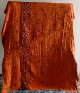 Indian Handmade Bedspread Vintage Kantha Quilt Cotton Blanket Gudari Ralli Throw - Picture 1 of 2