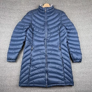 L.L. BEAN Ultralight 850 Down Parka Jacket Womens Medium Blue Hooded Puffer Coat - Picture 1 of 7