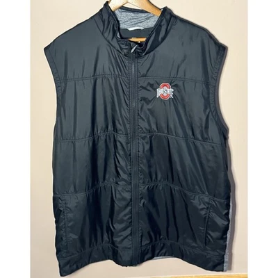 Cutter & Buck Ohio State Buckeyes Stealth Full-Zip Vest - Black 3XL - Image 1 of 4