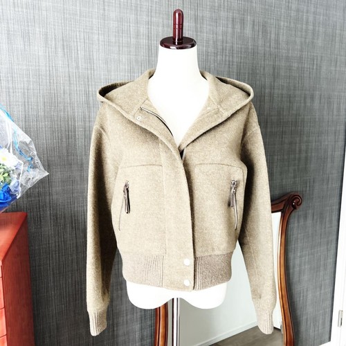 HERMÈS Cappotto Hermes Cashmere Blouson Doppiopetto Grigio