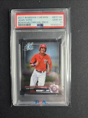 Bowman Chrome Prospects Mini Juan Soto RC 2018 #BCP-180 PSA 10 GEM-MT Foto 1 de 2