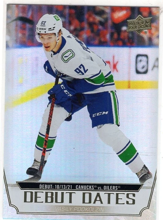 Vasily Podkolzin 2022-23 Upper Deck Debut Dates Vancouver Canucks #DD-2 - Image 1 of 1