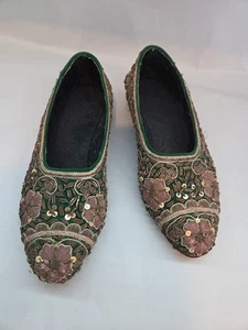 Vintage Lotus Arts de Vivre Pailletten Art Deco Ballerinas Blumenapplikation Barock 6m - Bild 1 von 9