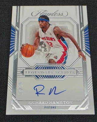 2022-23 Panini Flawless Legendary Scripts Richard Hamilton: On-Card Auto /25 - Image 1 of 2