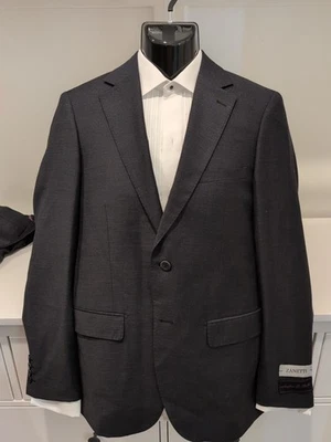 Zanetti Regular Fit Dark Grey Men's Suit Lanificio Di Biella 100% Wool 40R - Image 1 of 4