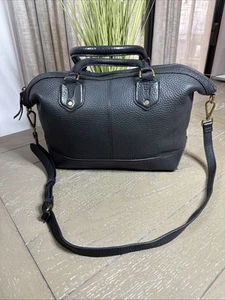 Madewell Glasgow Bag Black Leather Satchel  Crossbody Purse Tote Minimalist - Picture 1 of 15