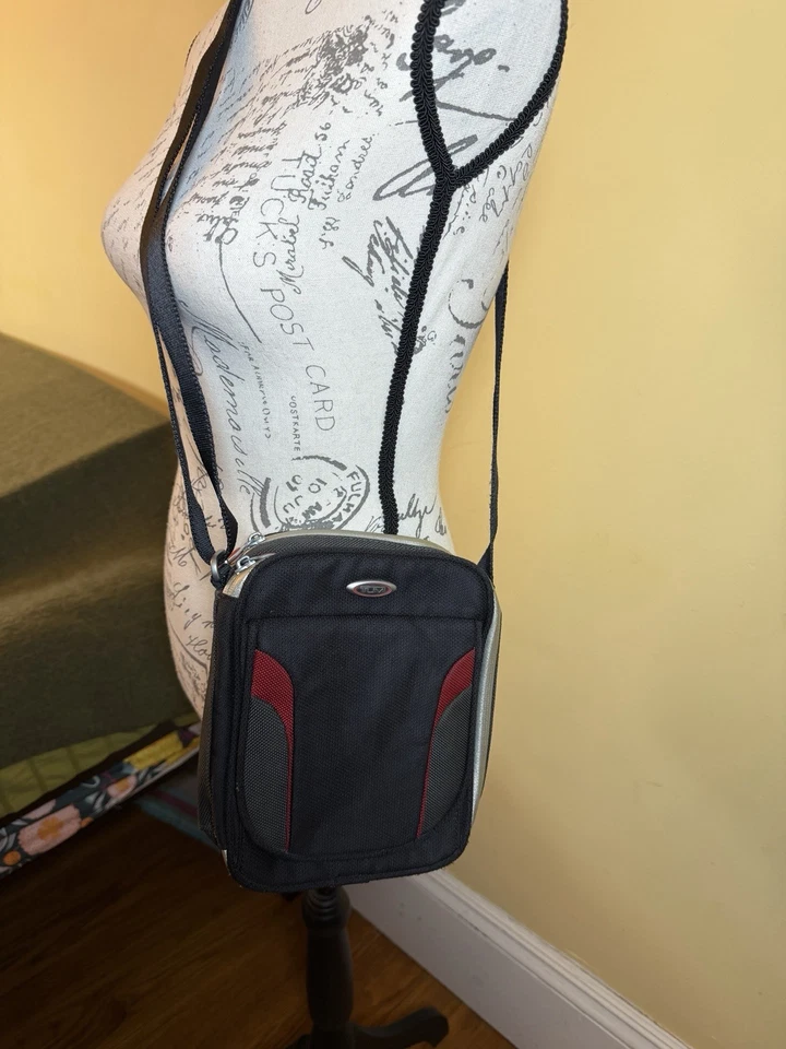 Tumi Ducati Collaboration Crossbody Shoulder Bag 6516RCE  Black & Red Axis Map - Image 1 of 4