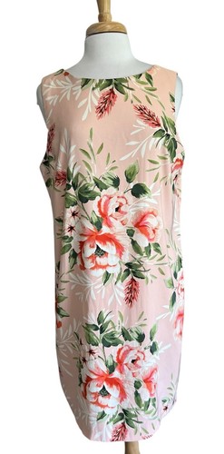 Abito ALYX tg 16 tubino rosa romantico floreale senza maniche zip estivo comodo