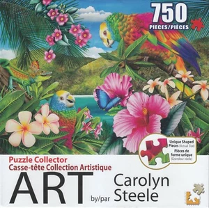 Puzzle Collector Art 750 Piece Puzzle - Parrot Island - Carolyn Steele - Picture 1 of 1