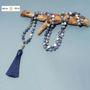 Blue Sodalite Stone 8mm Islamic Prayer 99  Beads Tasbeeh Tasbih, Misbaha,Tasbeeh - Picture 1 of 7