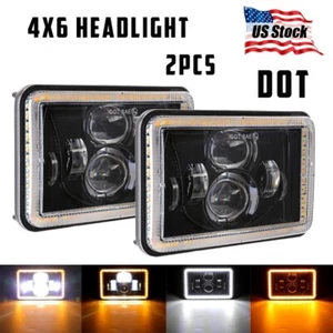 Faros LED Hi-Lo Proyector DRL Señal de giro 2x2 para Isuzu FTR FVR FRR NQR 4x6" - Imagen 1 de 12