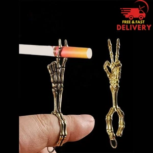 1pc Vintage Style Gold-Colored Cigarette Holder Ring Finger Cigarette Holder USA - Picture 1 of 5