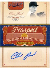 2011 Prime Cuts Prospect Signatures Dodgers Baseball Card #CR Chris Reed /299