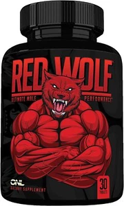 Red Wolf Testosterone Booster for Men Endurance, Energy & Strength 30 Tablets - Picture 1 of 6