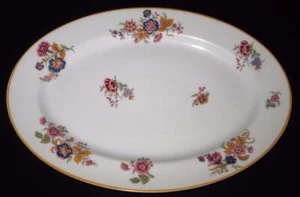 Haviland & Co., Limoges, LORRAINE, Floral, Yellow, 13 7/8" Oval Serving Platter - Picture 1 of 1