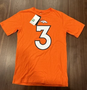 New Fanatics Denver Broncos Russell Wilson #3 maglia camicia arancione giovane M, L, XL - Foto 1 di 6