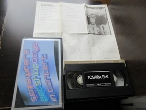 Petshop Boys in Concert Somewhere Japan VHS NTSC Video Tape TOVW-3289 Electronic - Picture 1 of 7