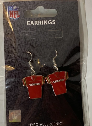 NFL San Francisco 49ers Jersey Dangle Earrings Cover
