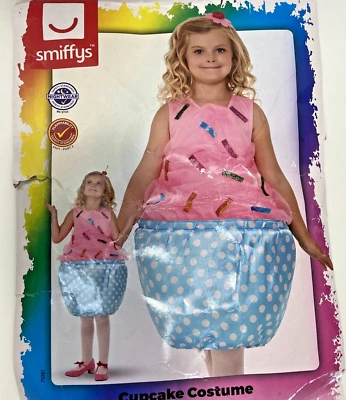 Smiffys Cupcake Costume Dress with Headband Halloween Costume Girls Large 10/12 - Image 1 of 4