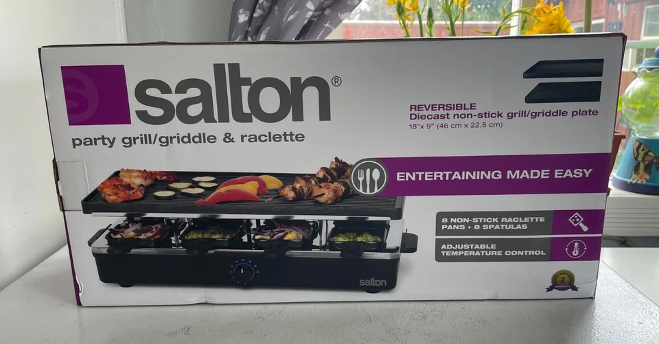 Salton Party Grill and Racelette,New,Black,Electric - Image 1 of 1
