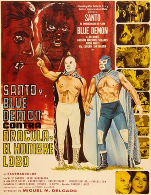 UNKNOWN Santo & Blue Demon vs Dracula & The Wolfman - 1973 - Poster